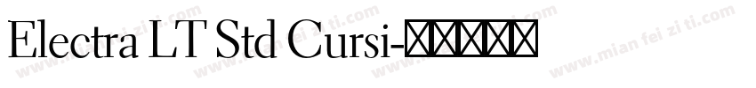 Electra LT Std Cursi字体转换